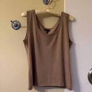 Escada Taupe Cashmere/Silk Tank Top